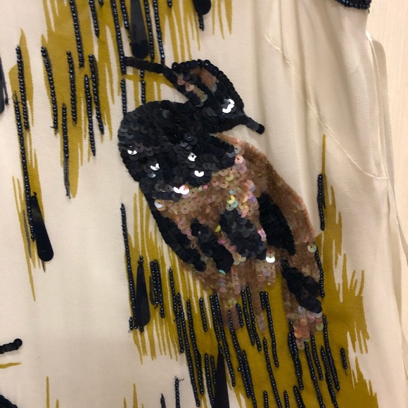 French Connection Reef Sequin Beaded Bird Dress - Picture 8 of 8